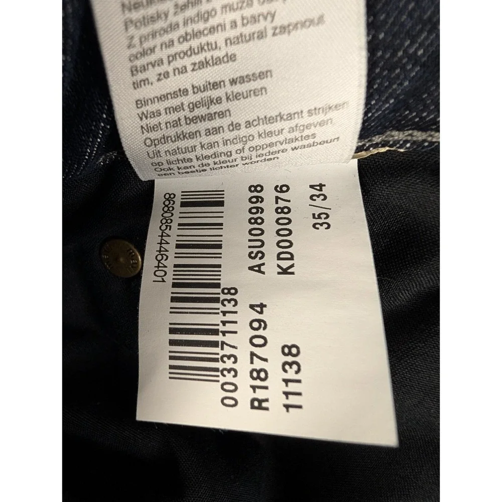 Mavi Jeans Mens 37x28 (35x34 Tag) Blue Matt Relaxed Straight Leg
